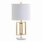 Jonathan Y Anya 20.25" Organic Modern Geometric Interlocking Rectangular Metal LED Table Lamp w/Marble Base, Gol JYL1039A - alternate 14