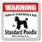 Signmission Standard Poodle, 10 Inch X 10 Inch, Decal D-10-WD-STANDARD POODLE - alternate 1