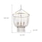 Homeroots Gold And White Empire Three Light Metal and Beads Dimmable Chandelier 611362 - alternate 5
