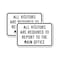 Signmission All Visitors Are Required To Report To The Main Office, 18'' X 24'', Heavy Gauge Aluminum, 2PK A-1824-2PACK-2578 - alternate 1