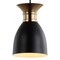 Jonathan Y Edison 5.75" Metal LED Pendant, Black/Brass Gold JYL6136A - alternate 12