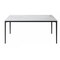 Homeroots 63" White and Black Sintered Stone and Steel Dining Table 535203 - alternate 1