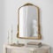 Homeroots 34" Antiqued Gold Wood Baroque Arch Framed Accent Mirror 635507 - alternate 7