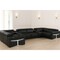 Homeroots Black Italian Leather Power Reclining U Shaped Eight Piece Sectional With Console 634669 - alternate 8