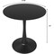 Leisuremod Bristol Modern Round Dining Table with MDF Wood Top and Steel Pedestal Base BTBL-27BL - alternate 8