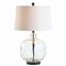 Jonathan Y Rae 26.5" Glass/Metal LED Table Lamp, Clear/Black JYL1067A - alternate 1