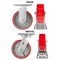 Hyw Products Heavy Duty Caster Set 6in Red Polyurethane on Cast Iron Wheels, 2 Rigid & 2 Swivel, 4PK 40-60R-A1-PC-2,40-60S-A1-PC-2 (R) - alternate 4