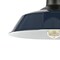 Jonathan Y Camila 14" 1-Light Classic Industrial Indoor/Outdoor Iron LED Semi Flush Mount, Navy/White JYL7617C - alternate 9