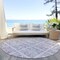 Homeroots 8' Lavender And Silver Round Medallion Washable Indoor Outdoor Area Rug 589340 - alternate 8