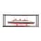 Homeroots 15" Black and Red Solid Wood Hand Painted Normandie Large Display Case Model Boat 401888 - alternate 4
