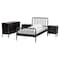 Baxton Studio Lucera Mid-Century Black Twin Size 4-Piece Bobbin Bedroom Set 257-14012-14128-14122-14122-ZORO - alternate 1