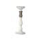 Homeroots Set of Three Ivory and Natural Resin Tabletop Pillar Candle Holders, 3PK 517612 - alternate 8