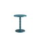 Homeroots Fun Teal Wood Pedestal End Table 286295 - alternate 1