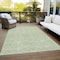 Homeroots 9' X 12' Sage And Ivory Geometric Washable Indoor Outdoor Area Rug 612098 - alternate 9