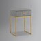 Homeroots 24" Gold and Gray End Table with Drawer 543906 - alternate 6