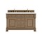 James Martin Vanities Brookfield 60 in. Double Vanity, Pecan, w/ 3 CM White Zeus Silestone  Top 547-V60D-PCN-3WZ - alternate 1