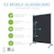Ghent EZ Mobile Glassboard, Aluminum Frame, Non-Magnetic, 75"H x 50"W, Black EZ1NA7550BK - alternate 3