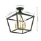 Jonathan Y Plains 12" 4-Light Modern Farmhouse Metal Open-Frame Pagoda LED Semi Flush Mount Mini Lantern, Dark G JYL7610H - alternate 11