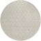 Homeroots 8' Beige And Ivory Round Geometric Washable Indoor Outdoor Area Rug 596077 - alternate 8