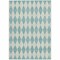 Homeroots 3' X 5' Teal Blue And Ivory Geometric Washable Indoor Outdoor Area Rug 577127 - alternate 9