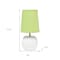 Homeroots 11" White Ceramic Round Table Lamp With Green Drum Shade 643460 - alternate 1