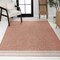 Jonathan Y Alda Modern Minimalist Mingled Solid Salmon/Cream 8 ft. x 10 ft. Indoor/Outdoor Area Rug TSN213B-8 - alternate 8