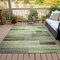 Homeroots 8' X 10' Green And Ivory Striped Washable Indoor Outdoor Area Rug 630990 - alternate 6