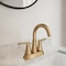 Moen Mikah 2-Handle High Arc Bathroom Faucet Bronzed Gold 84311BZG - alternate 3