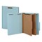 Pendaflex Pressboard Top Tab Folders, 2/5-Cut Tab, Exp 1.75", 1 Divider, 4 Fasteners, Legal, Light Blue, 10PK 28730P - alternate 4