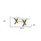 Homeroots 87" Clear And Gold Glass And Stainless Steel Sled Base Dining Table 487359 - alternate 7