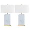 Jonathan Y Chloe 24.5" Modern Coastal Iron/Marbled Ceramic LED Table Lamp with USB Charging Port, Blue/Whi, 2PK JYL1140A-SET2 - alternate 9