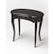 Homeroots 32" Black Solid Manufactured Wood Kidney Writing Desk 389430 - alternate 1