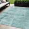 Homeroots 5' X 8' Blue And Ivory Abstract Washable Indoor Outdoor Area Rug 602744 - alternate 1