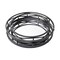 Homeroots Set of Two Black Round Metal And Mirrored Glass Vanity Trays 376025 - alternate 9