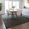 Homeroots 9' X 12' Teal Blue And Dark Gray Ombre Washable Indoor Outdoor Area Rug 602903 - alternate 9