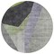 Homeroots 8' Sage Green And Charcoal Round Abstract Washable Indoor Outdoor Area Rug 582886 - alternate 8