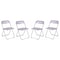 Leisuremod Lawrence Acrylic Folding Chair with Metal Frame, Magenta, 4PK LF19PU4 - alternate 1