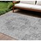 Homeroots 10' X 14' Silver Floral Medallion Washable Indoor Outdoor Area Rug 607943 - alternate 1