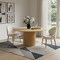Homeroots 60" Brown Solid Wood Pedestal Base Round Top Dining Table 720991 - alternate 5