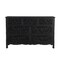 Homeroots 57" Black Solid Wood Seven Drawer Dresser 521236 - alternate 1
