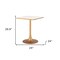 Homeroots 24" Beige and Gold Wood and Steel Pedestal Base Square Dining Table 572239 - alternate 8