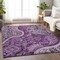 Homeroots 10' X 14' Purple And Charcoal Floral Medallion Washable Indoor Outdoor Area Rug 603196 - alternate 9