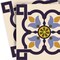 Homeroots 8" X 8" Azul Flora Peel and Stick Removable  Tiles 400014 - alternate 4