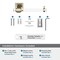 Amerock Glacio Clear/Golden Champagne Contemporary Single Post Toilet Paper Holder BH36061CBBZ - alternate 5