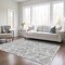 Homeroots 5' X 8' Gray And Ivory Geometric Washable Indoor Outdoor Area Rug 613008 - alternate 9