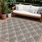 Homeroots 9' X 12' Brown And Beige Geometric Washable Indoor Outdoor Area Rug 594699 - alternate 1