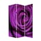Homeroots 72" Pink Canvas Folding Three Panel Screen Room Divider 274638 - alternate 8