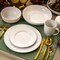 Elama Maisy 18 Piece Round Porcelain Dinnerware Set in White EL-MAISY - alternate 10