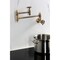 Kingston Brass Wall Mount Pot Filler Faucet, Antique Brass KS3103CG - alternate 6