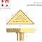 Hydroware Triangle Shower Drain, C06 Brushed Gold, 6 Inches HYD-0027 - alternate 6